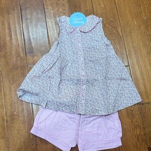 NWT Size 8 Classic Whimsy Pink & Purple Floral Short set